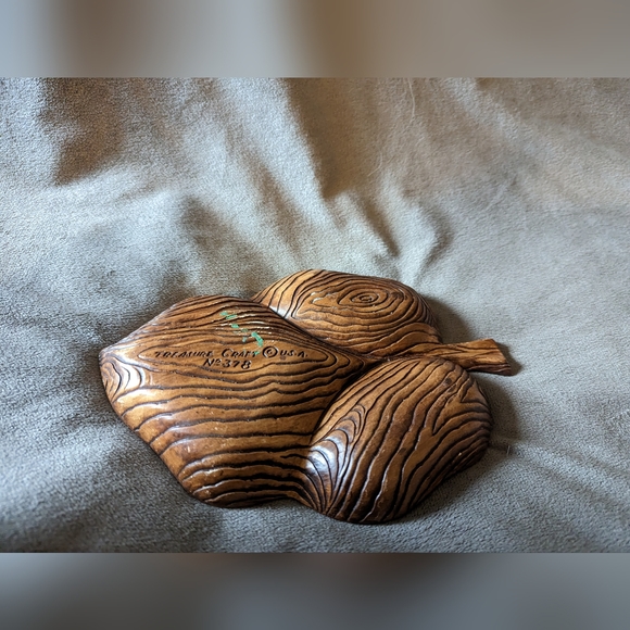 Vintage MCM 1960’s Treasure Craft Divided Leaf Dish Green Trinket Dish 9.5”x6” - Picture 6 of 7